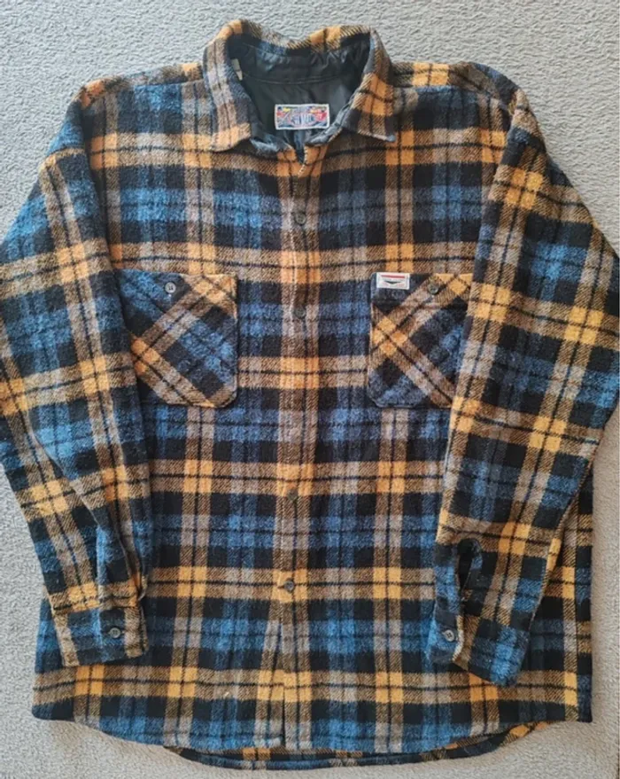 Chemise-surchemise homme Green Island – T. 39/40 – Flanelle épaisse