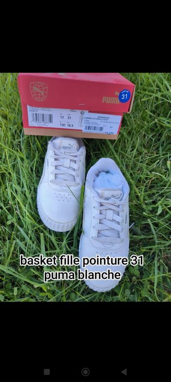 Vend basket puma fille 31