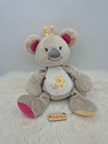 Doudou Koala gris rose jaune Arthur et Lola