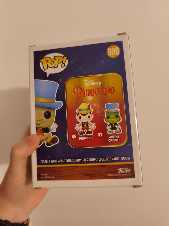 Figurine Disney Funko pop Pinocchio jiminy cricket 980 - photo numéro 3