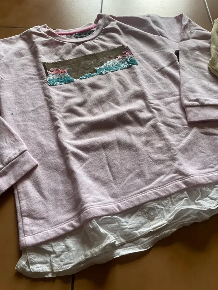 Lot sweat-shirt fille 10 ans - photo numéro 4