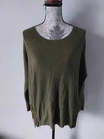 Pull fin vert kaki neuf