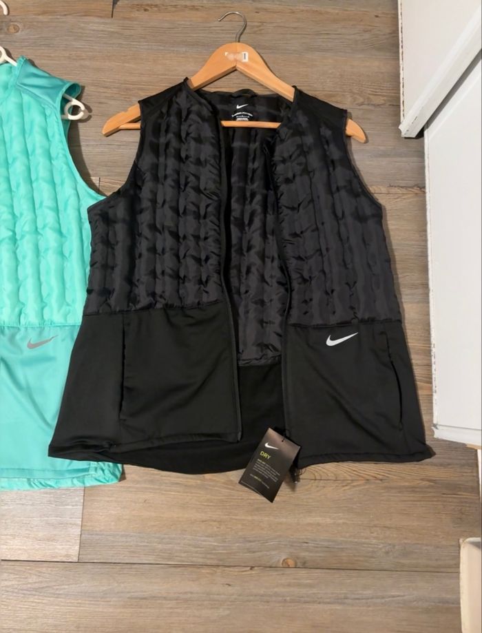 Lot de 2 veste sans manche Nike noir et vert - photo numéro 8