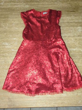 Robe soirée fête Noël  Vertbaudet neuve 5 ans sequins paillettes