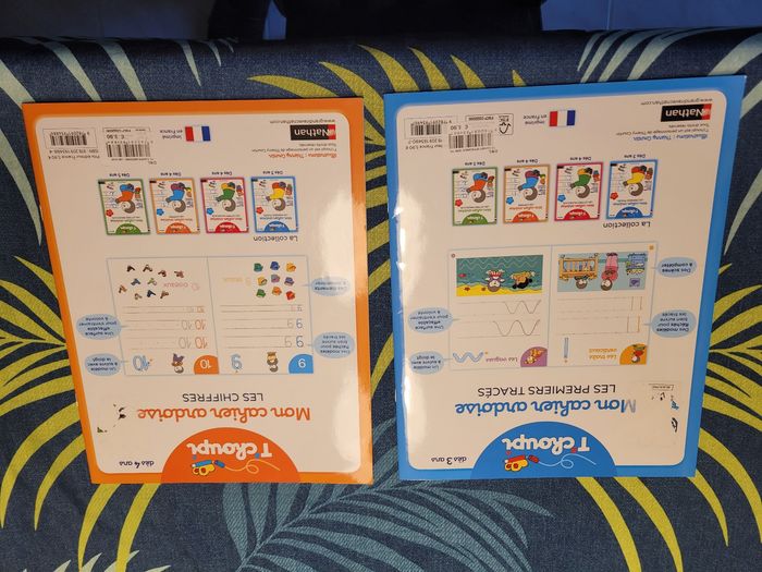 Lot de deux cahiers activité ardoise effaçables t'choupi les premiers tracés et les chiffres - photo numéro 4