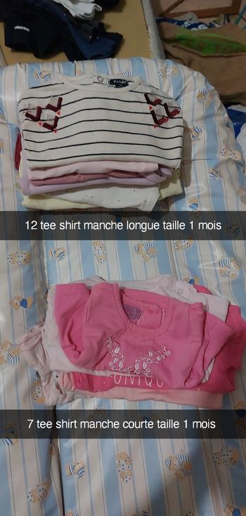 Tee shirt 1 mois fille