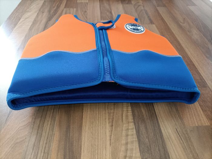Gilet flottaison requin bleu et orange 15-18 kg - photo numéro 3