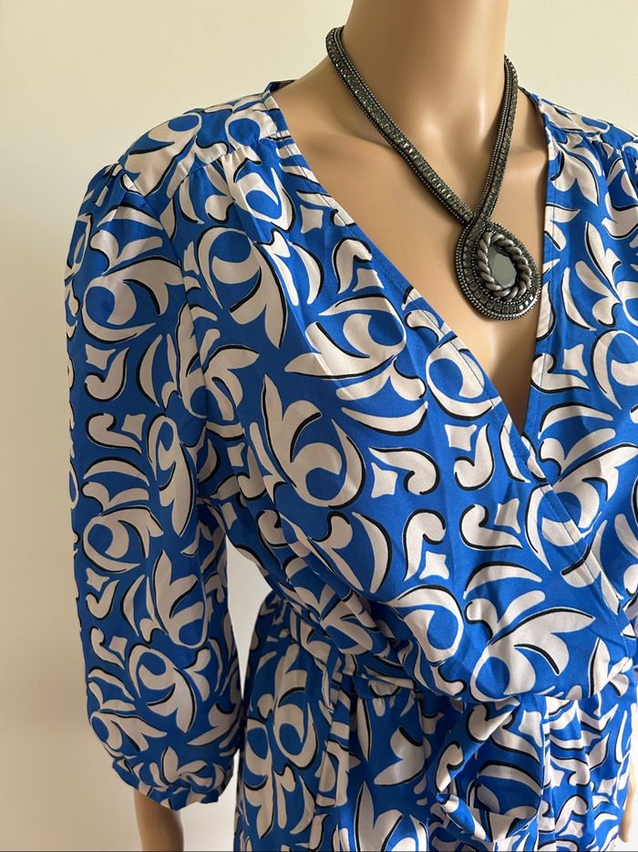 Robe bleue et blanche neuve Morgan taille 42 (valeur 80€) - photo numéro 4