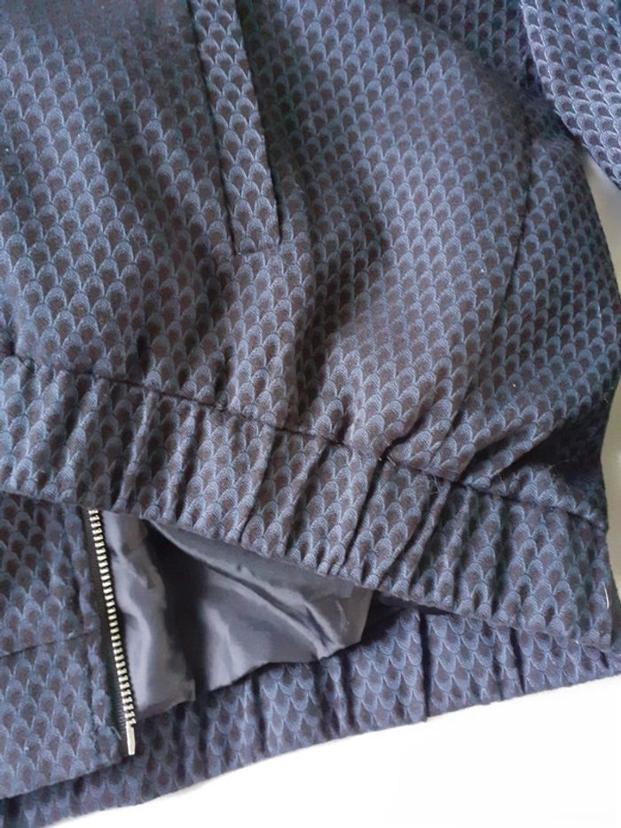 Veste zippée femme bleu marine à motifs taille 42 - photo numéro 11