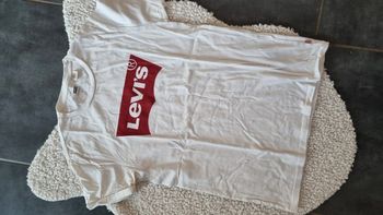 Tee shirt Levi's homme S blanc logo rouge