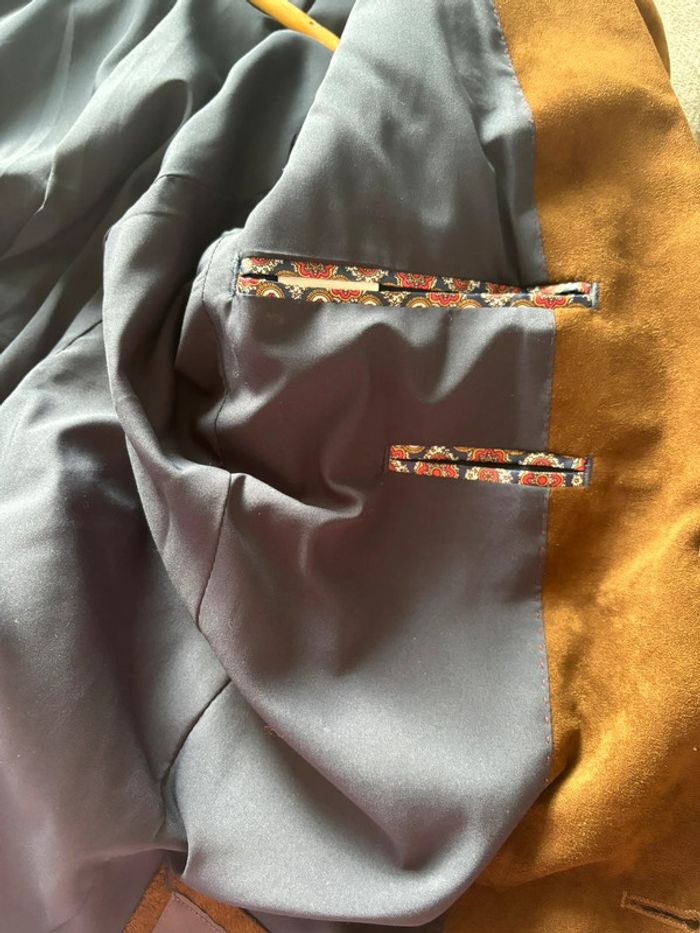 Veste de costume Devred marron effet daim Taille 50 - photo numéro 8