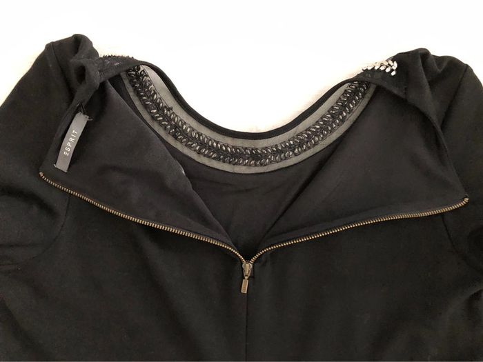 AN17: Robe noire « esprit » avec strass et perles TXXL-44/46 NEUVE - photo numéro 15