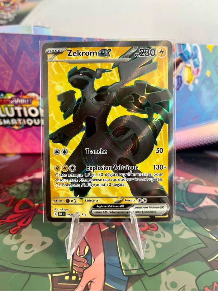 Carte Pokémon Zekrom ex 158/086 EV10.5 Foudre noire - photo numéro 3