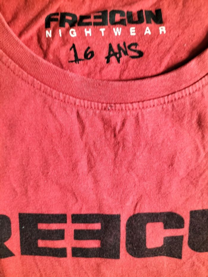 Tee-shirt manches courtes Freegun garçon 16 ans - photo numéro 3