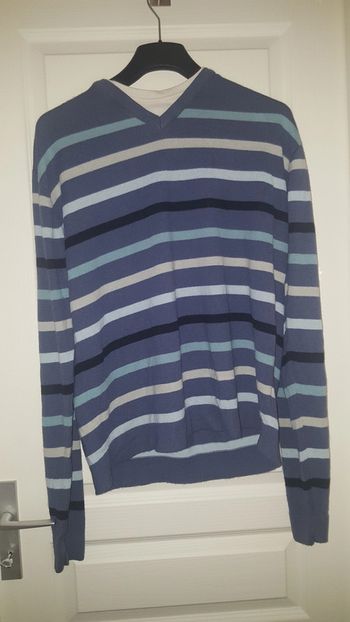 Sweat rayé bleu