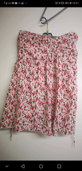 Blouse fleurie bustier 40