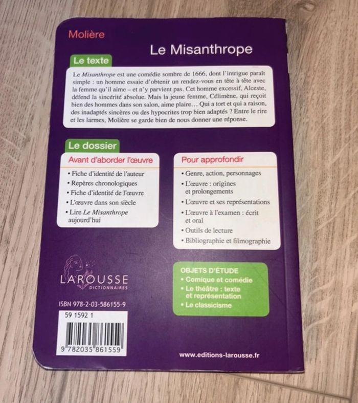 Livre « Le Misanthrope » - photo numéro 2