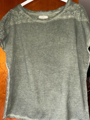 T-shirt kaki Zara
