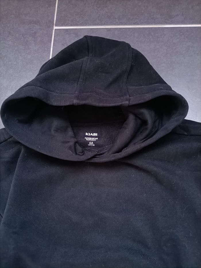 Sweat à capuche noir Kiabi 6 ans - photo numéro 4