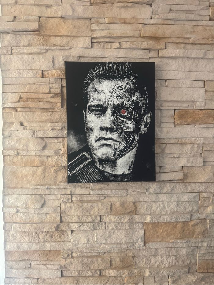 Tableau Terminator en toile 30x40cm – Icône ciné futuriste - photo numéro 2