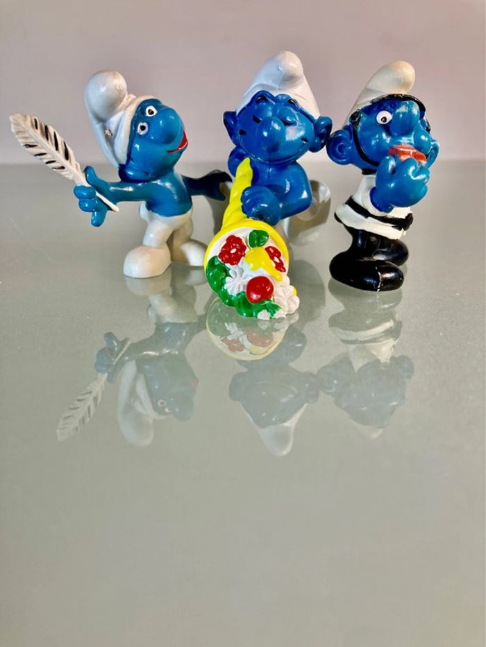 Lot 3 figurines Schtroumpfs Vintages - photo numéro 16