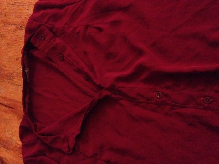 Blouse transparente bordeaux manches courtes look féminin - photo numéro 8