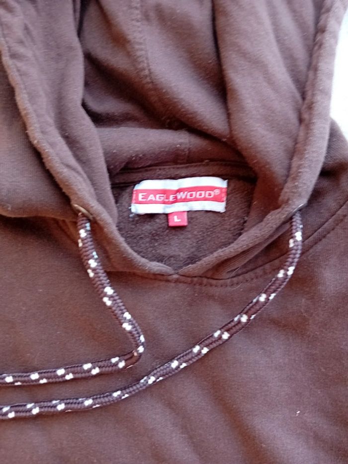 Pull à Capuche Pour Homme Marron Taille L/40 - photo numéro 2