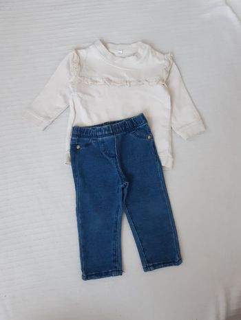 Tenue pull et pantalon jean 6 mois