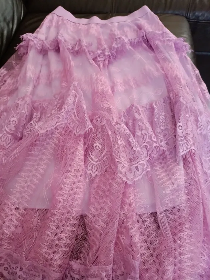 Magnifique jupe longue mauve lilas Joliot&co s m