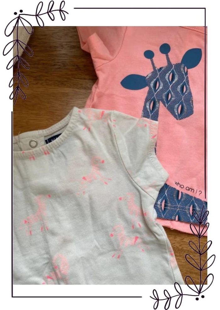 Lot de 2 t shirt manches courtes 1 moins - photo numéro 3