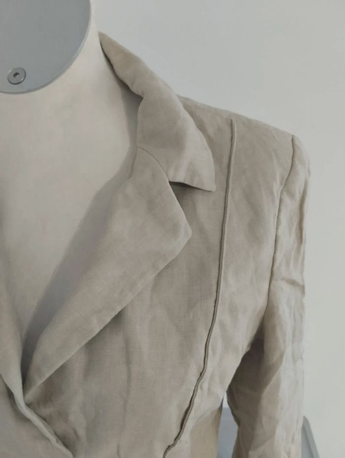 Haut de tailleur en lin femme - photo numéro 3