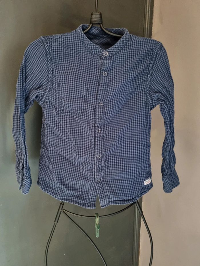 Chemise réversible bleue