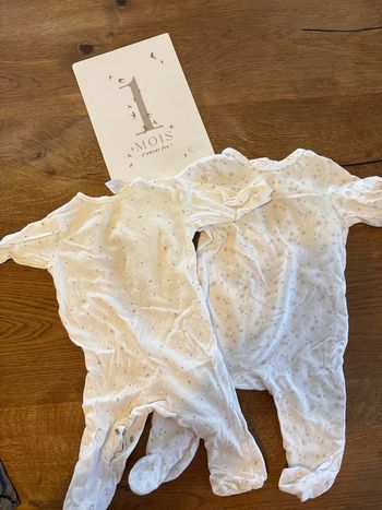 Lot 2 pyjamas Zara 0-1 mois