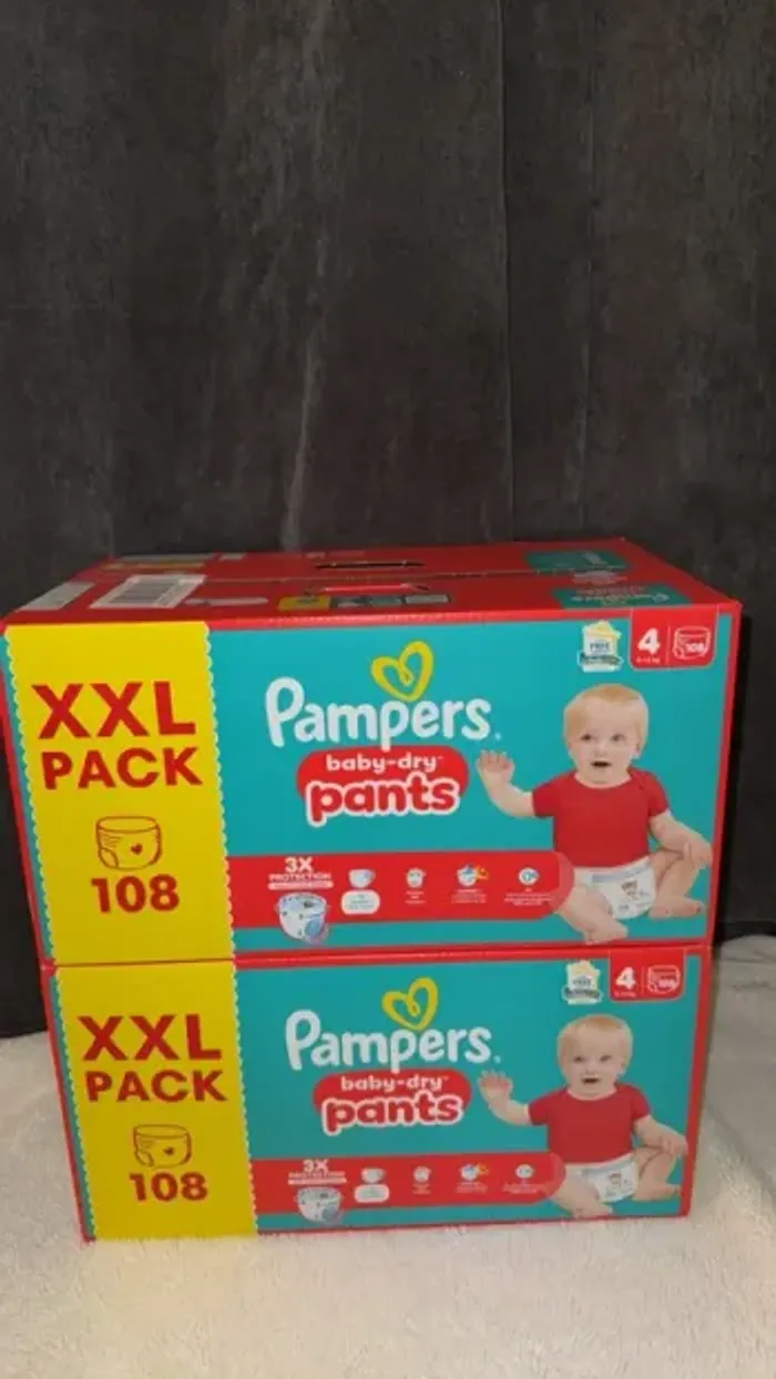 Couches Pampers XXL Baby pants Taille 4 Neuf Lotx2 BRYAN
