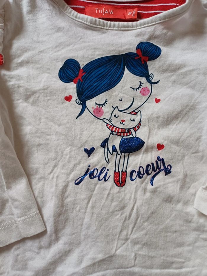 T-shirt jolie coeur tissaia - photo numéro 3