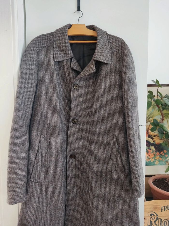 Manteau pardessus homme en laine taille L, mesures à vérifier - photo numéro 4