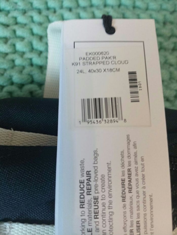Sac Eastpak pakked pak'r k91 strapped Cloud 20 litres - photo numéro 4