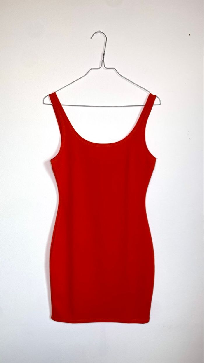 Robe moulante rouge orangé Vera&Lucy