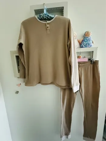 Pyjama deux pièces beige