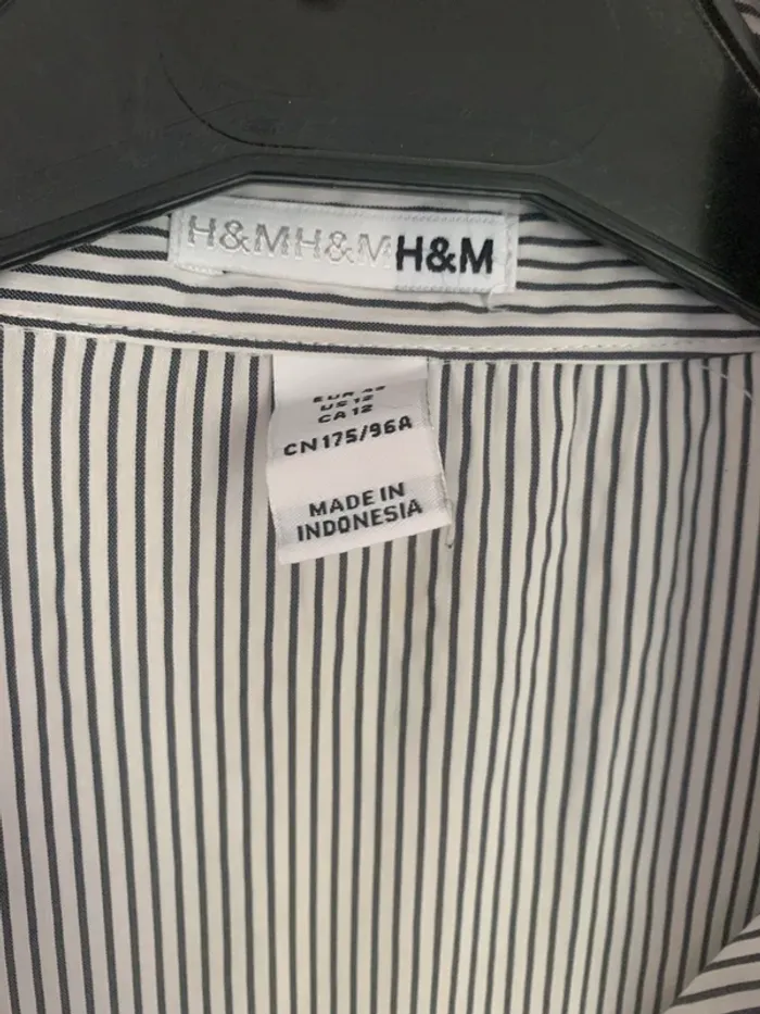 Chemise H&M rayé taille 42 manches 3/4 - photo numéro 5
