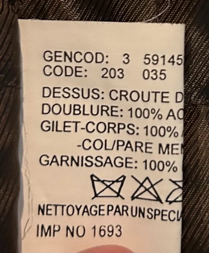 Manteau homme croûte de porc - photo numéro 9