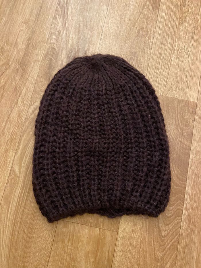 Bonnet bordeaux femme TU
