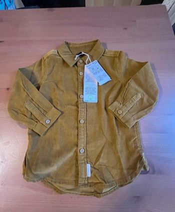 (Neuve non portée)🏷😍🤩 superbe chemise ml velours 24mois garçon