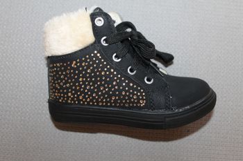 baskets noires strass 25