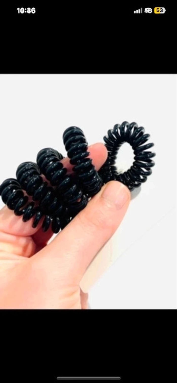 Lot 5 élastiques noir neuf emballé hema Tient bien dans les cheveux - photo numéro 4