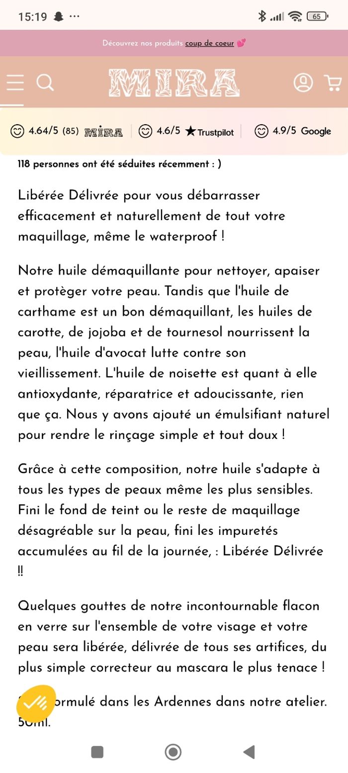 Huile naturelle démaquillante - photo numéro 4