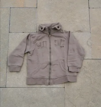 Sweat gilet zippé tape à l'œil 5 ans beige