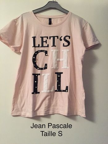 T-shirt rose « let’s chill » Jean Pascale Taille S