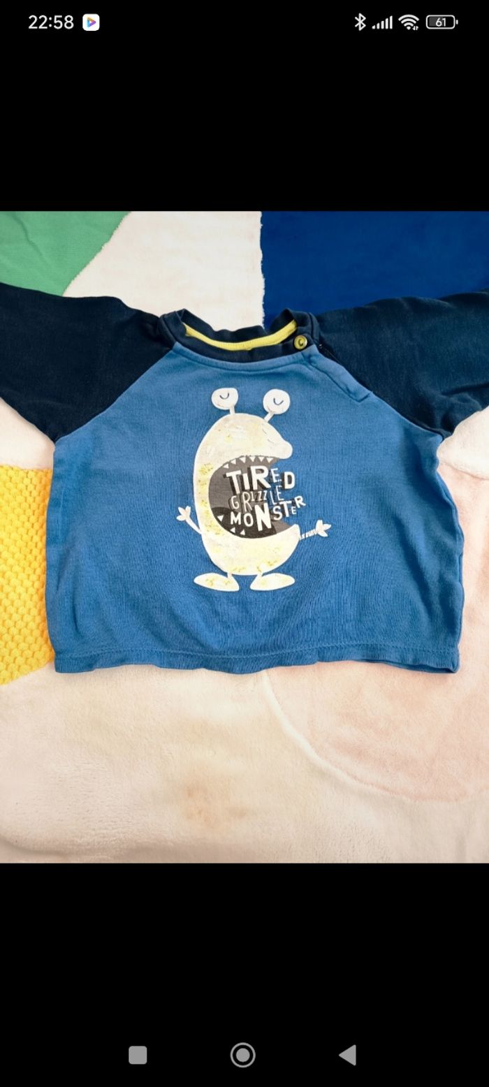 Lot T-shirts manches longues taille,12 mois - photo numéro 3