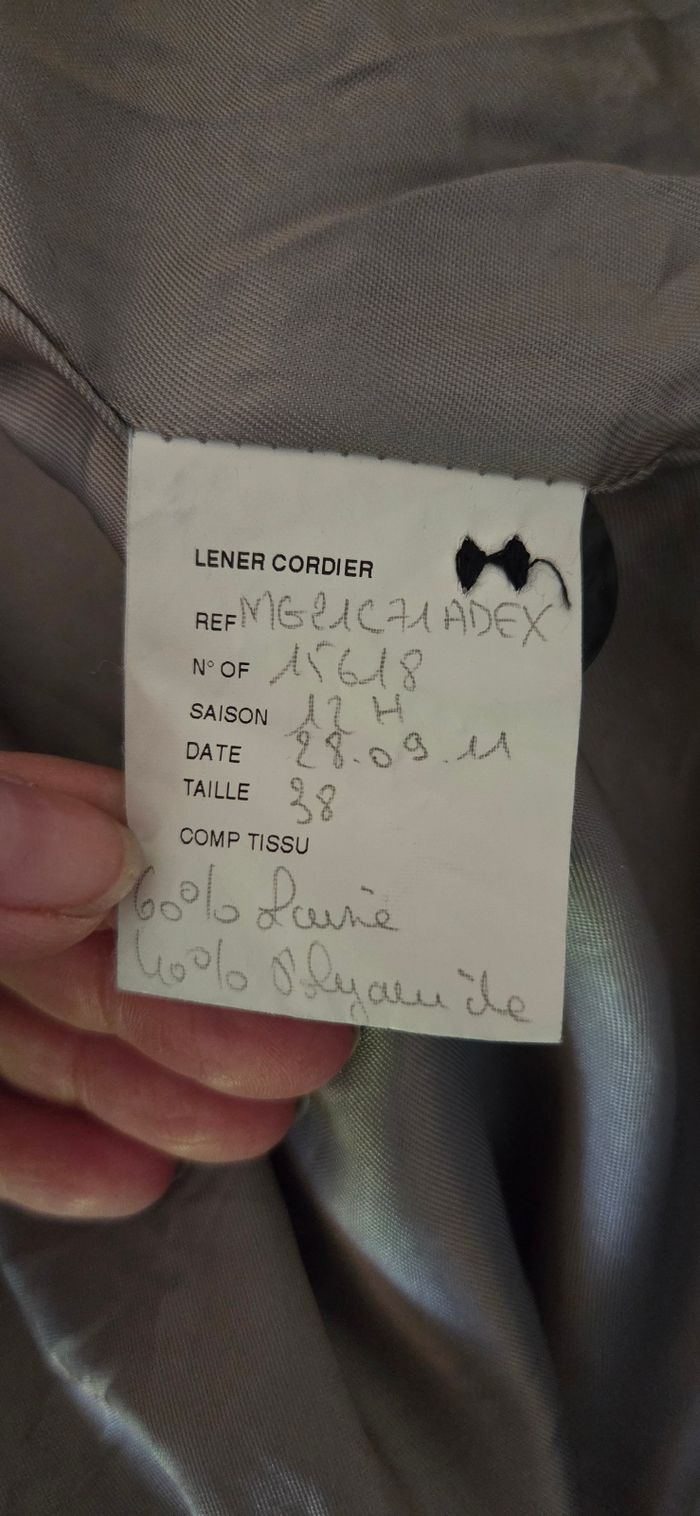 Manteau Lener Cordier laine – coupe cintrée élégante – fabrication française – taille 38 - photo numéro 7